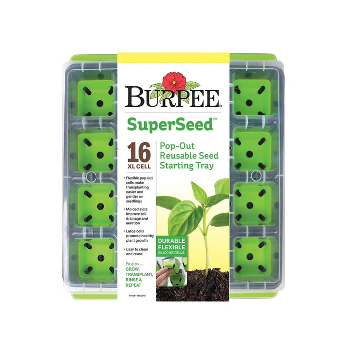 Semillero Reusable Burpee SuperSeed XL de 16 Cavidades