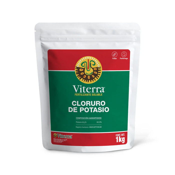 Cloruro de Potasio 0-0-60 Fertilizante Soluble Viterra 1 kg