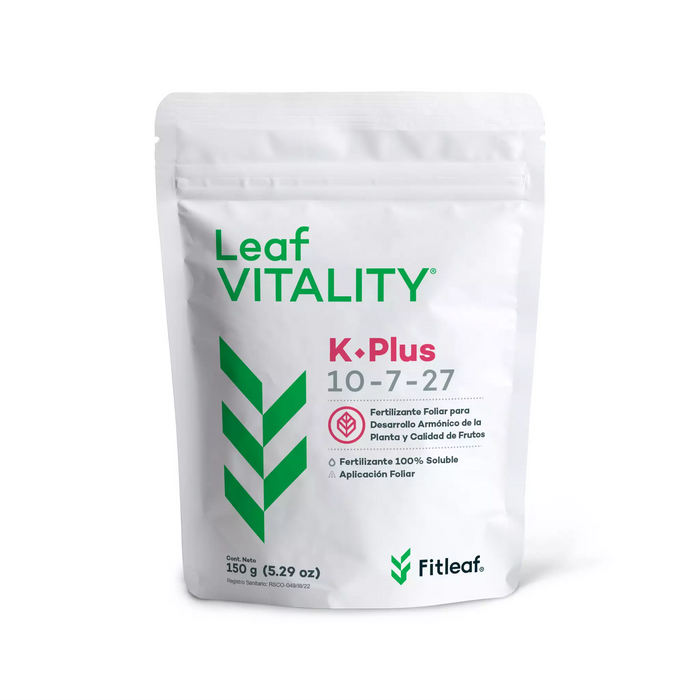 Fertilizante Foliar Leaf Vitality K Plus 10-7-27