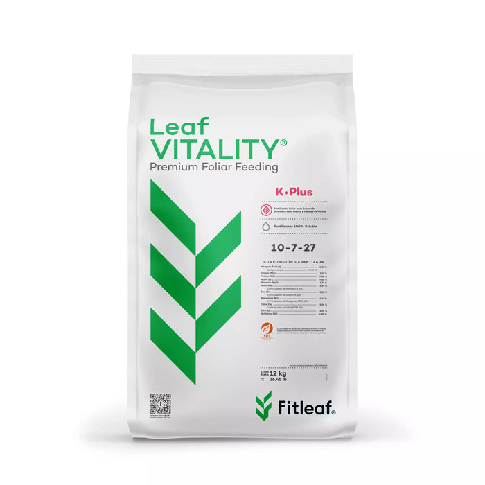 Fertilizante Foliar Leaf Vitality K Plus 10-7-27