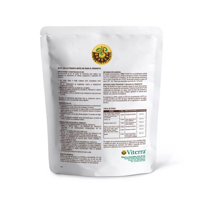 MAP 12-61-0 Fertilizante Soluble Viterra 1 kg