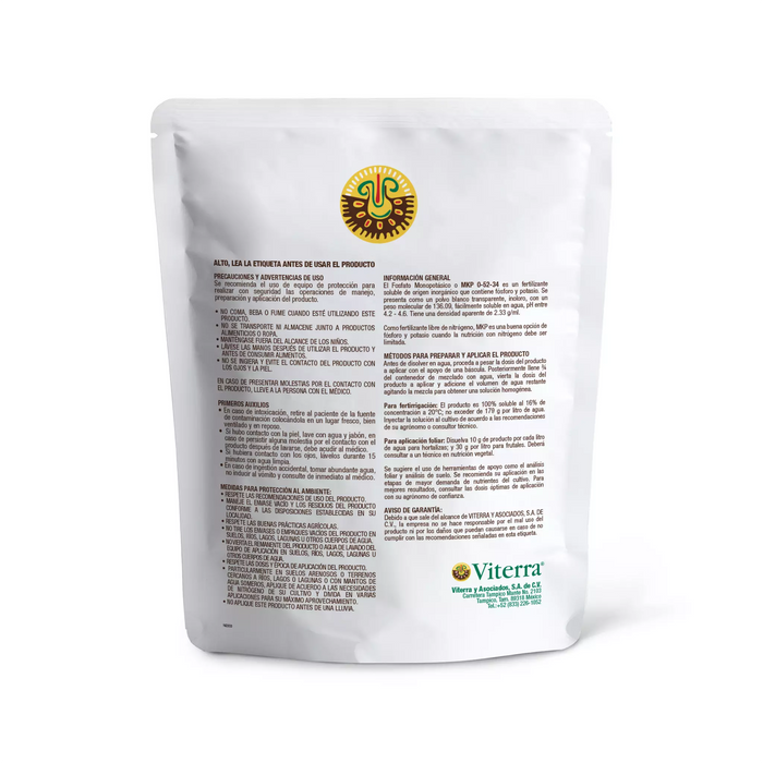 MKP 0-52-34 Fertilizante Soluble Viterra 1 kg