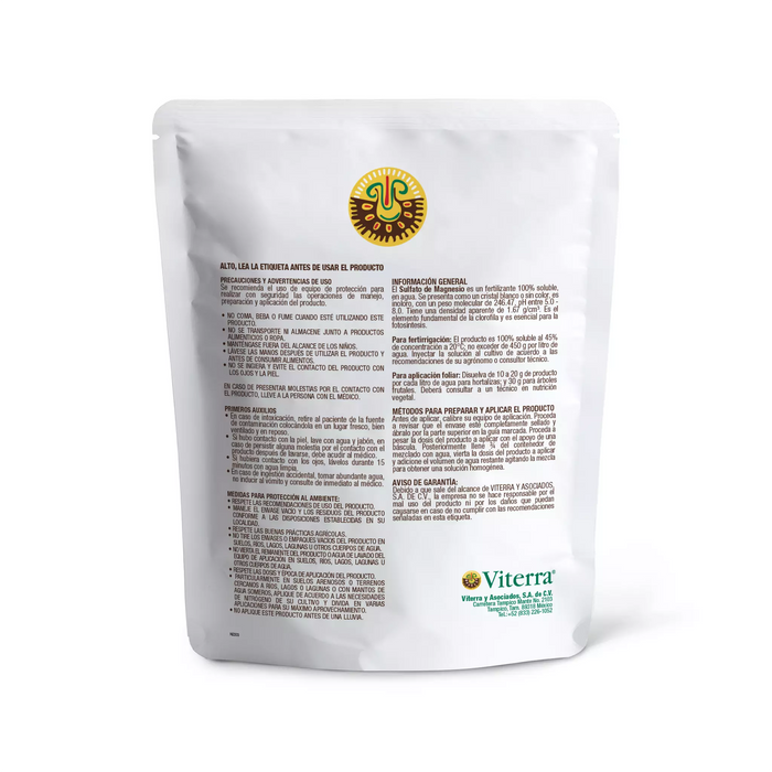 Sulfato de Magnesio Fertilizante Soluble Viterra 1 kg