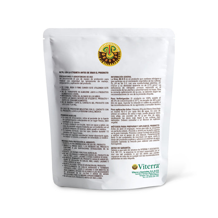 Urea Micro Prill 46-0-0 Fertilizante Soluble Viterra 1 kg